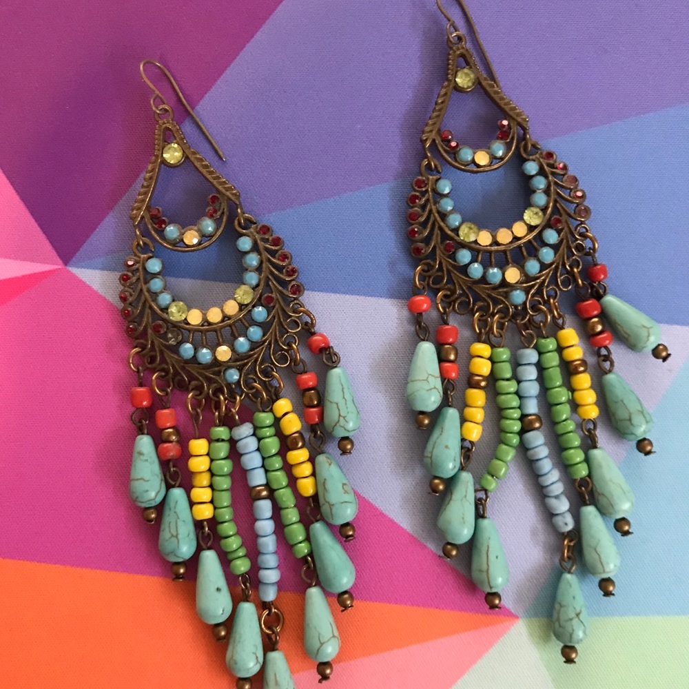 Beautiful boho handmade earrings!